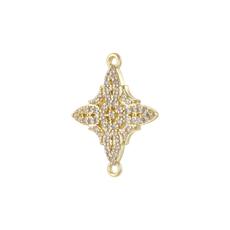 3:Vd2170 gold double hanging white diamond