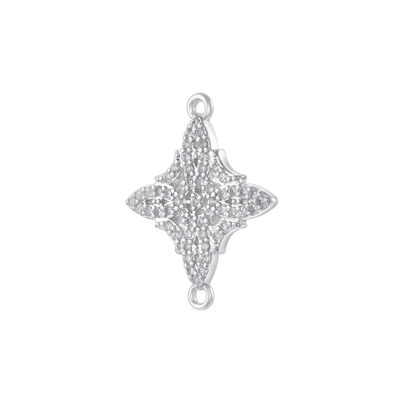 4:Vd2170 white gold double hanging white diamond