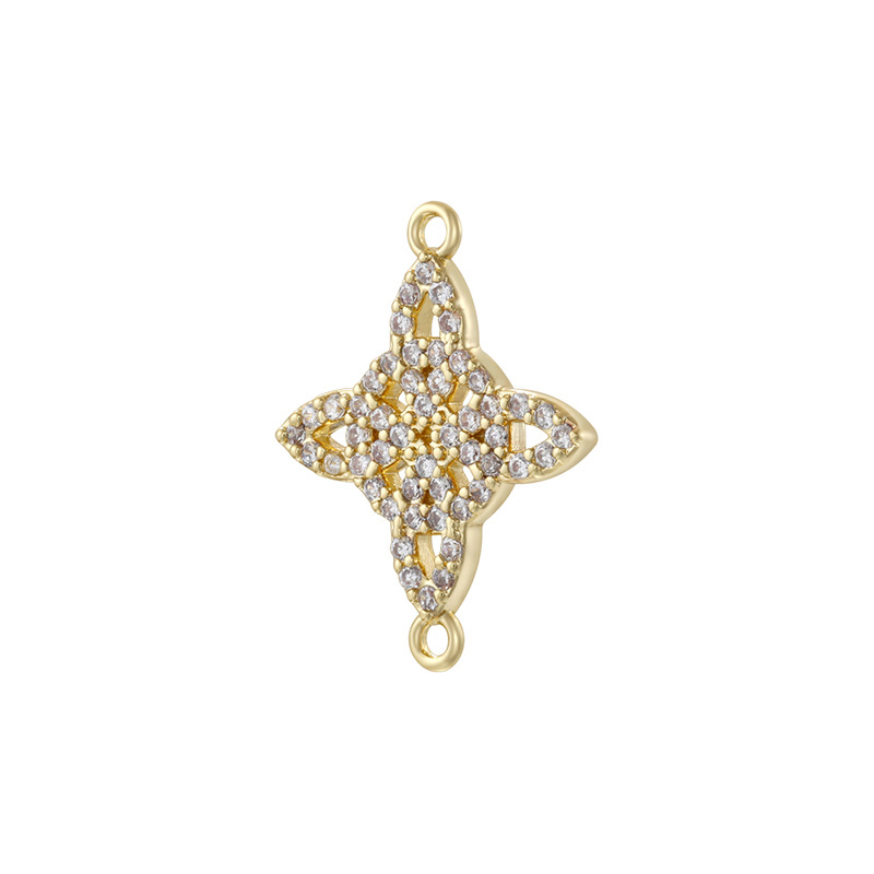 5:Vd2171 golden double hanging white diamond