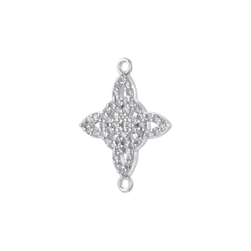 6:Vd2171 white gold double hanging white diamond