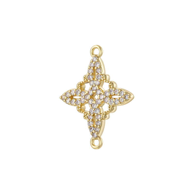 7:Vd2172 golden double hanging white diamond