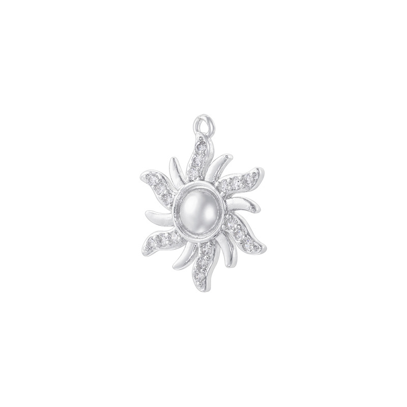 6:Vd2163 white gold white diamond sunflower