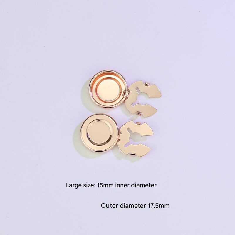 15:Large size 17.5mm rose gold (concave surface)