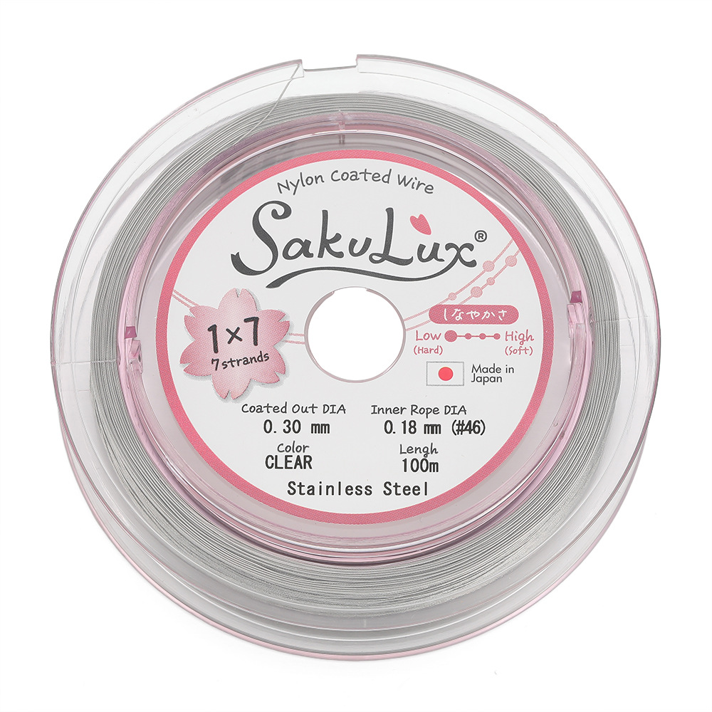1:0.3mm steel wire--natural color (steel color) 100m / roll