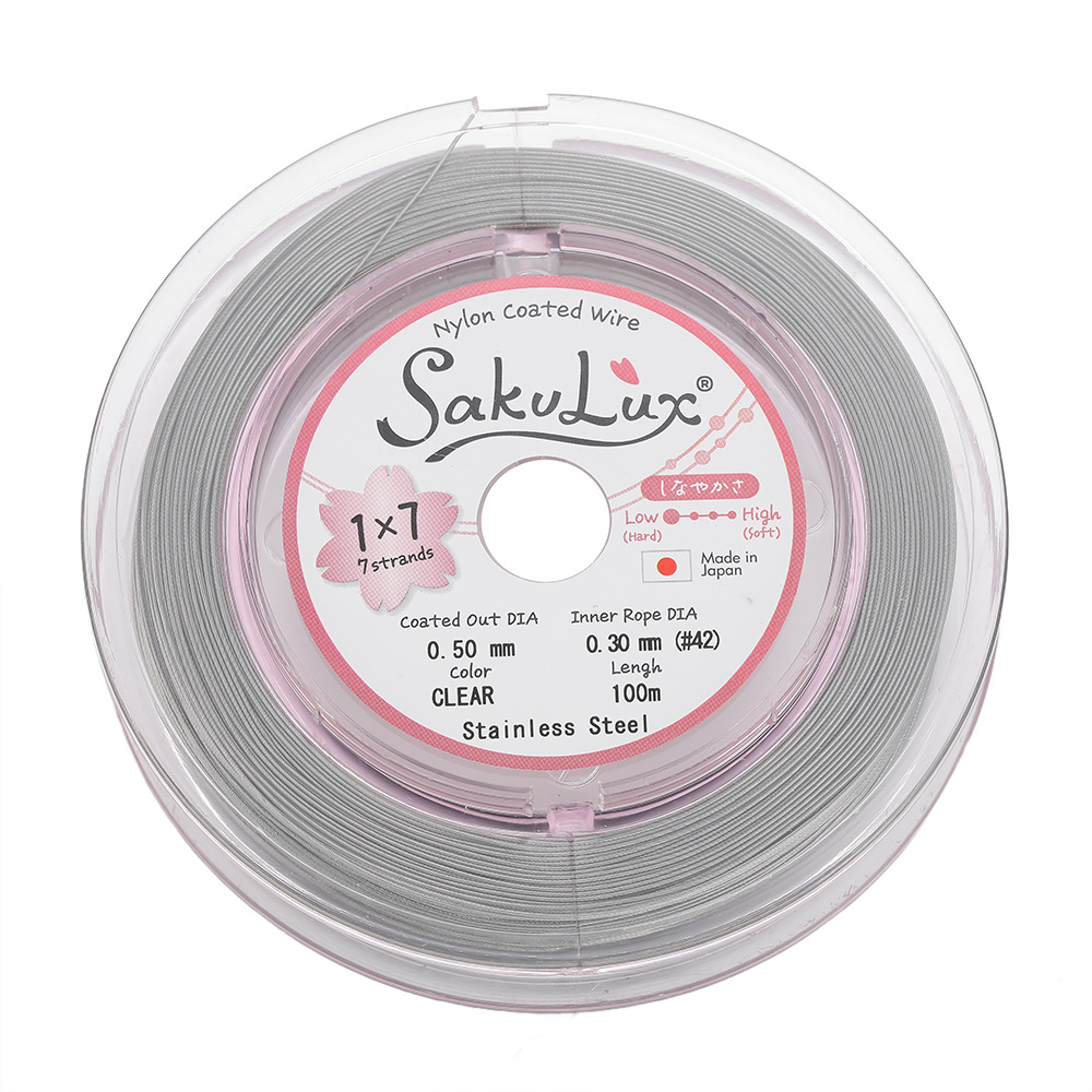 3:0.5mm steel wire--natural color (steel color) 100m / roll