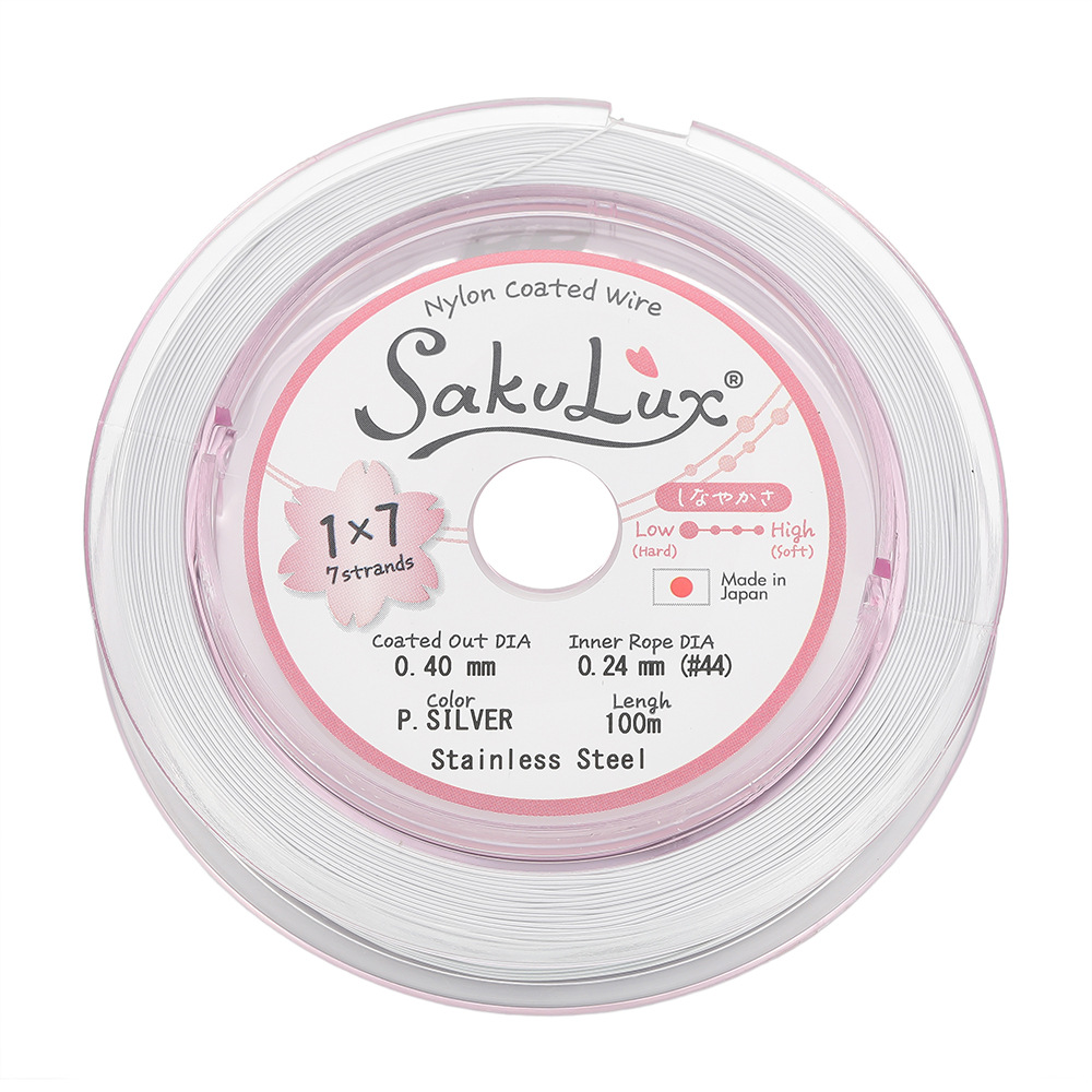 8:0.4mm steel wire--white 100m /roll