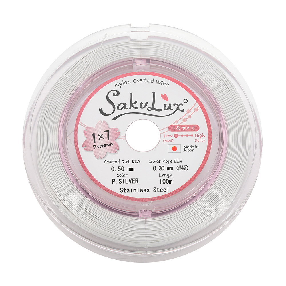 9:0.5mm steel wire--white 100m /roll