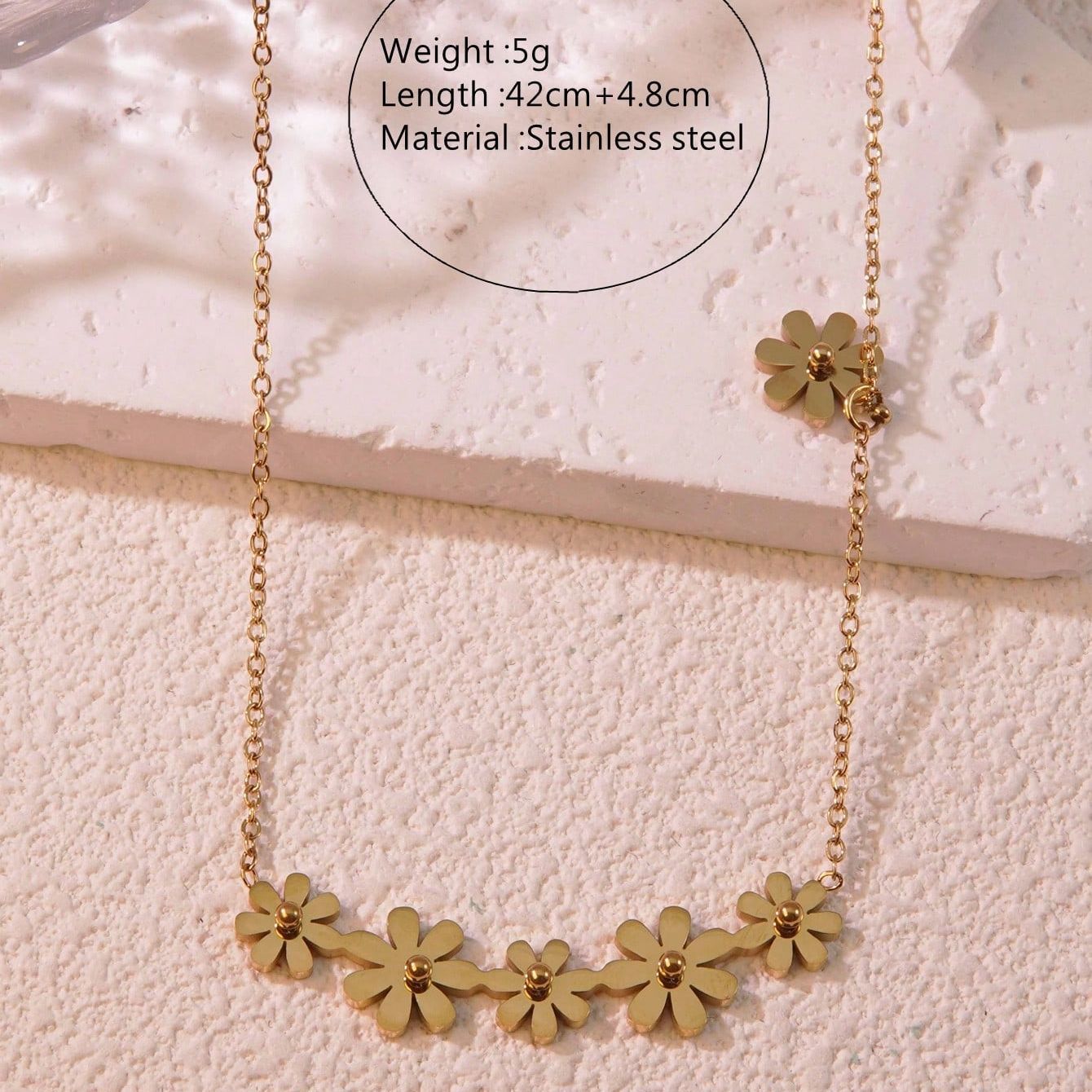 3:Jx092-little daisy necklace