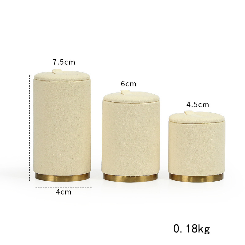 6:58-creamy-white round ring seat combination 4 ×(4.5~6~7.5)cm