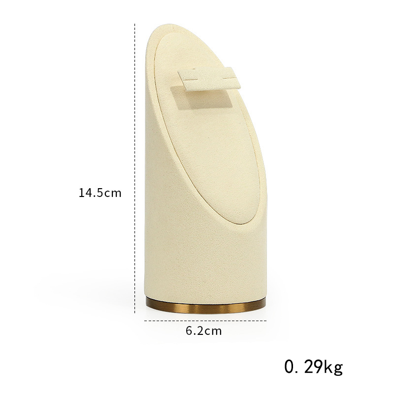 9:61-creamy-white arc stud earrings H2 6.2 × 14.5cm