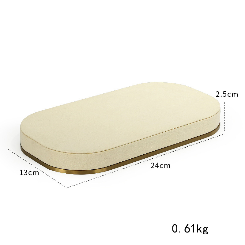 13:64-creamy-white rectangular height increasing Plate 24 × 13 × 2.5cm