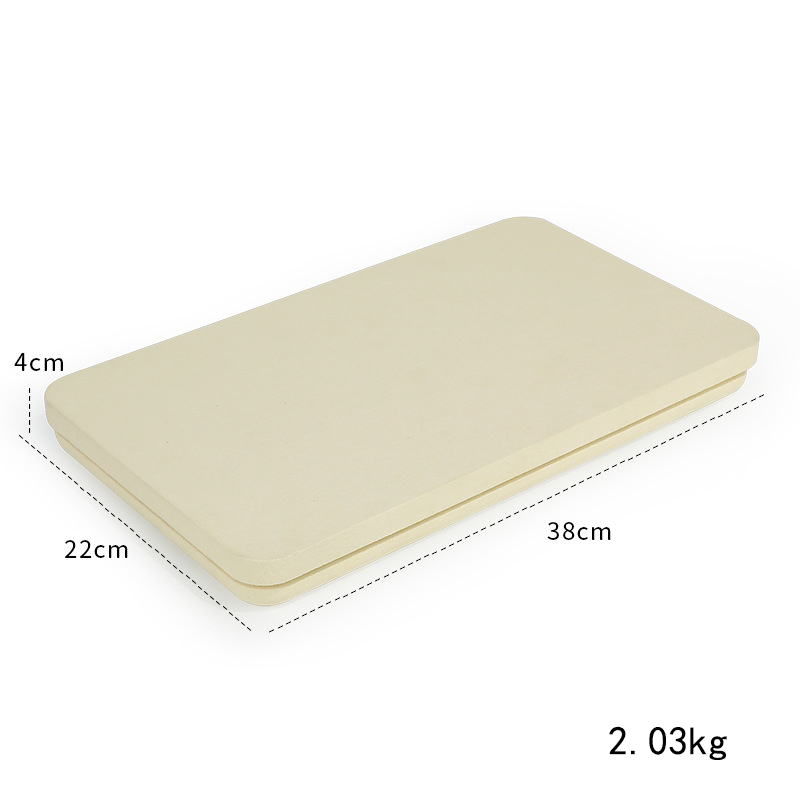 15:131-creamy-white double-layer height increasing plate 38 × 22 × 4cm