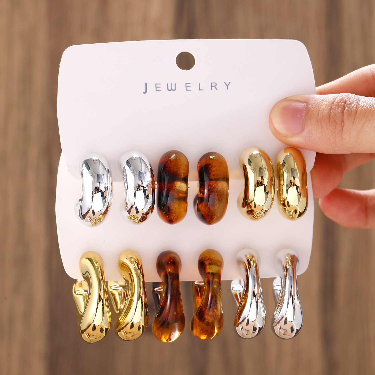 20:23 card earrings 2 cards