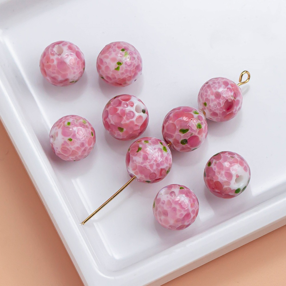 7:10mm Solid color flower beads