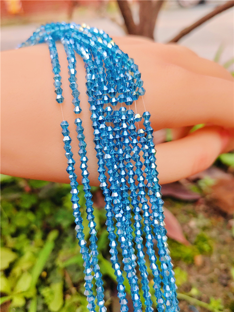 Hole blue AB color 2.2mm/150pcs/strand