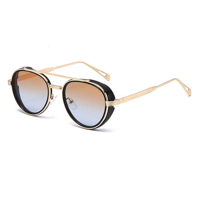 Gold frame orange blue sheet