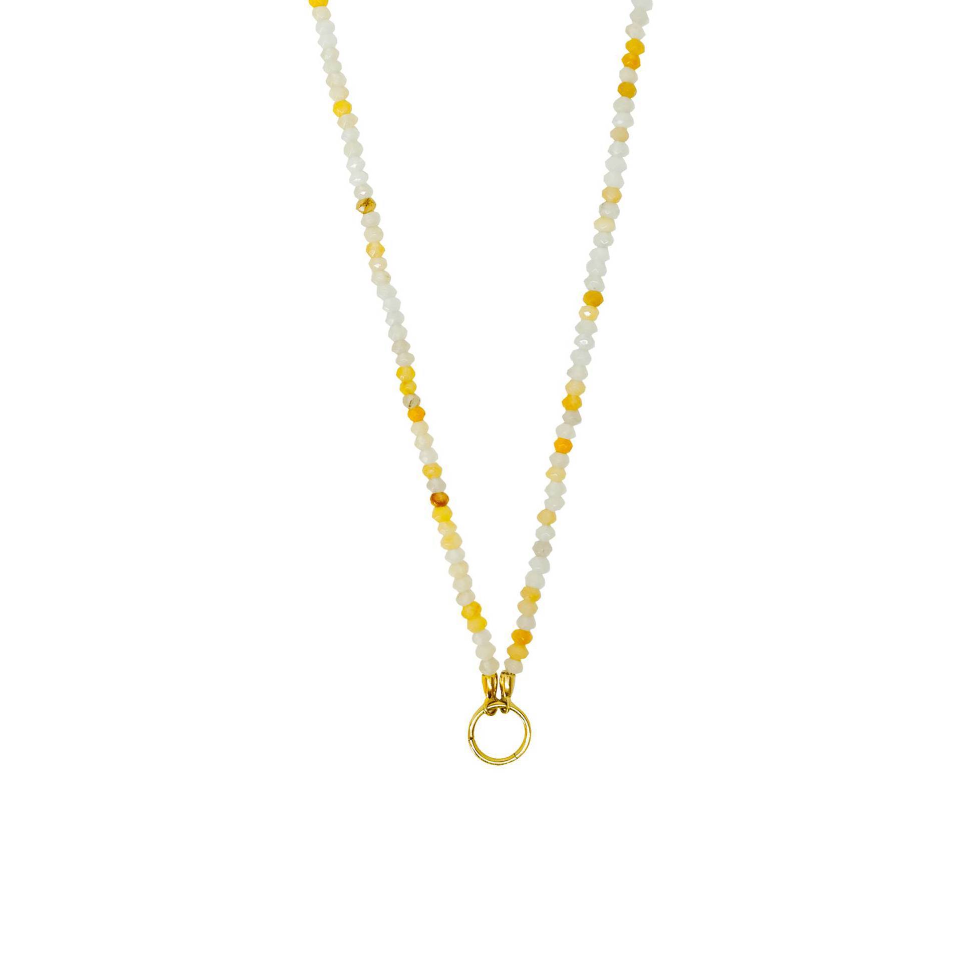 69:Yellow beaded necklace