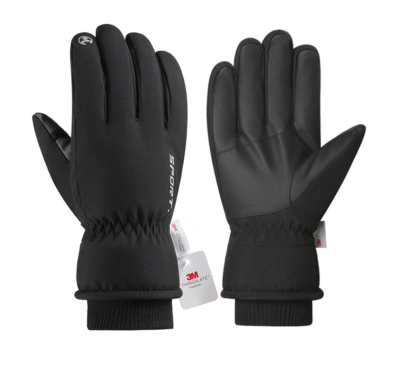 Skiing [full finger]: black