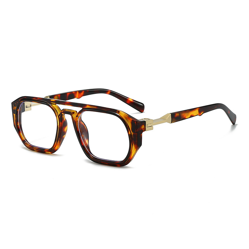 C10-tortoiseshell frame gold tortoiseshell feet (Non-prescription anti-blue light)