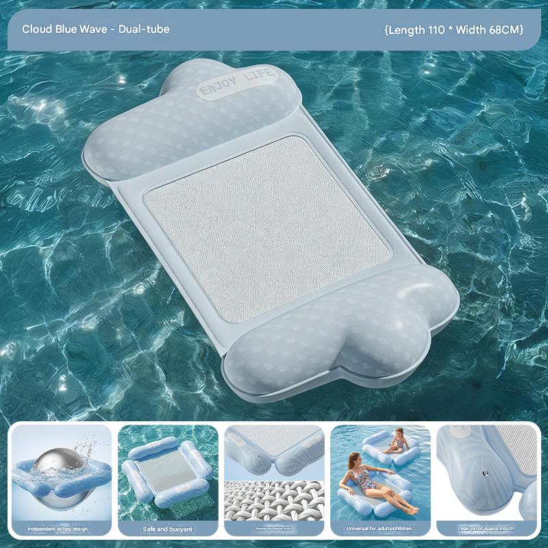 1 Pack Two Sides-Cloud Blue Wave Floating Mat 125 x 68 cm