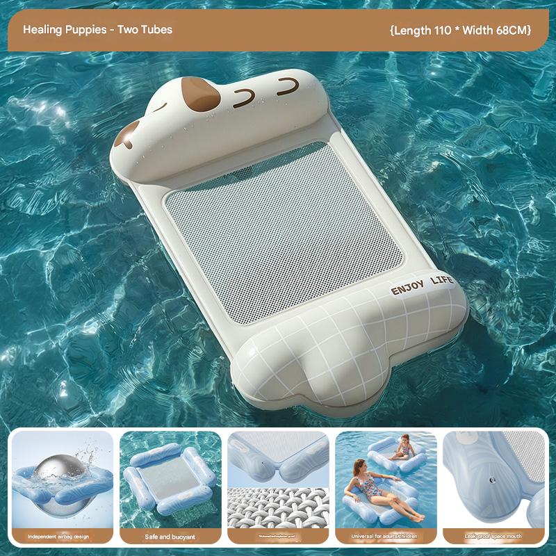 1 Pack Two Sides-Tube Floating Dog Bath Mat 125x68cm