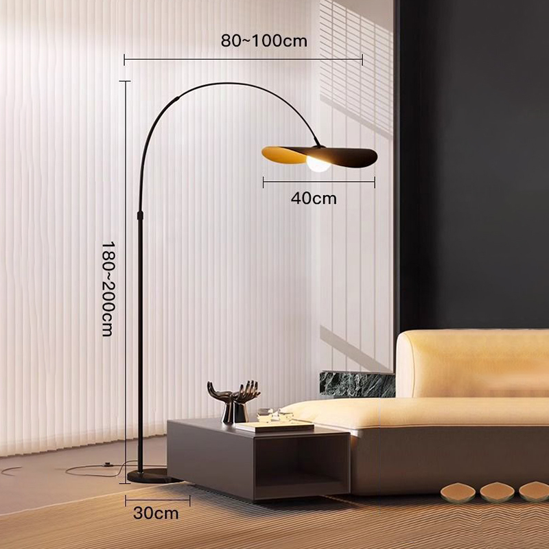 Black outside and gold inside lampshade-55cm/free three-color light source