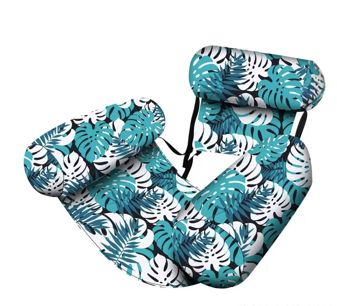 Small green turtle leaf cloth cover lounge chair