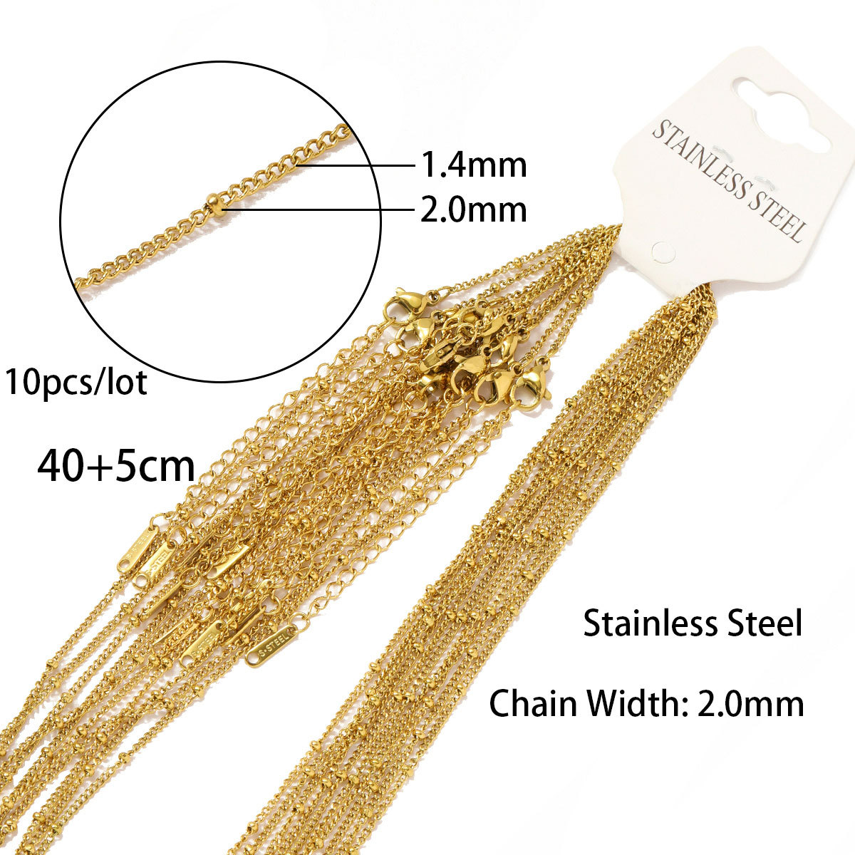 1:04 side clip beads 40 5 pointed gold