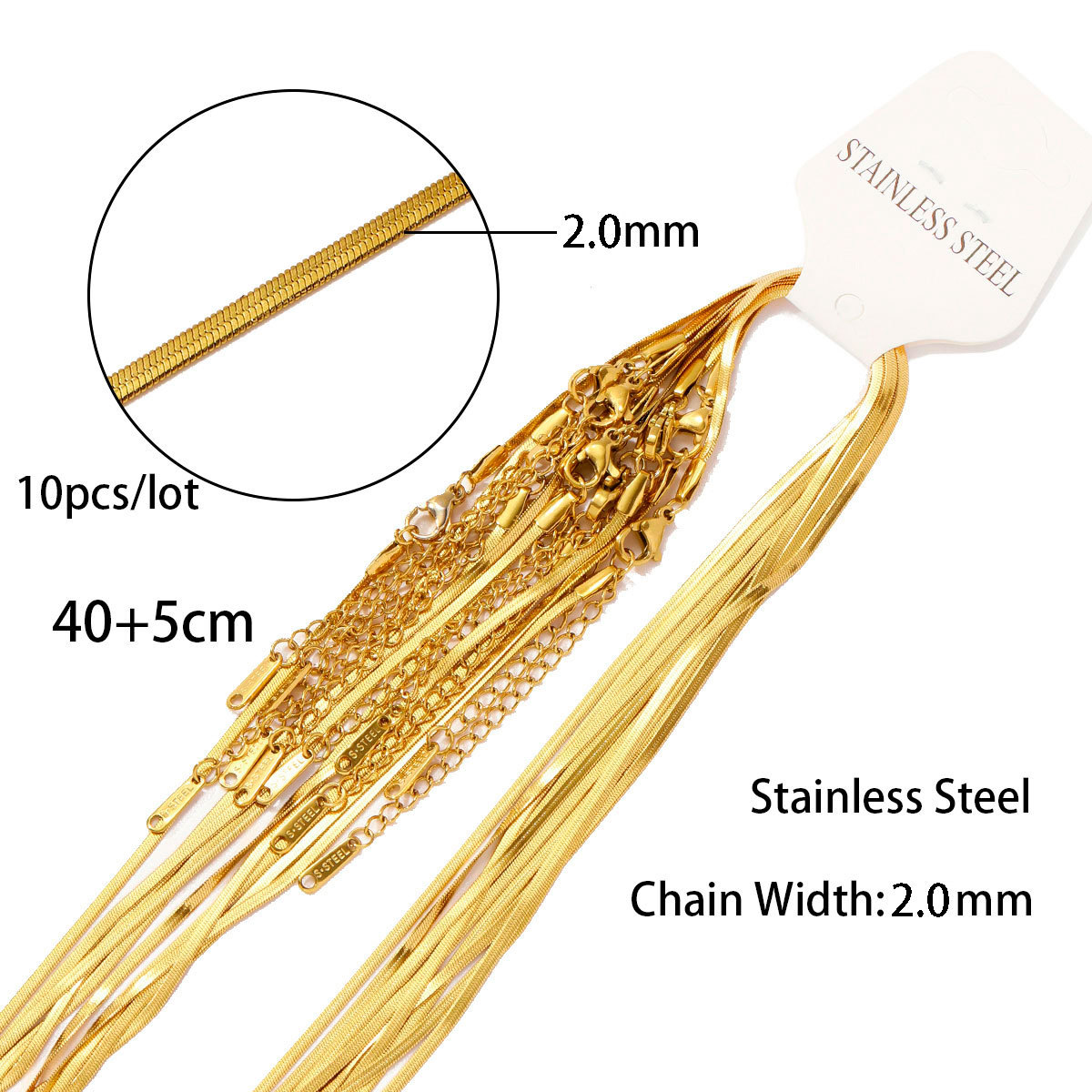 12:03 blade chain 40 5 point gold