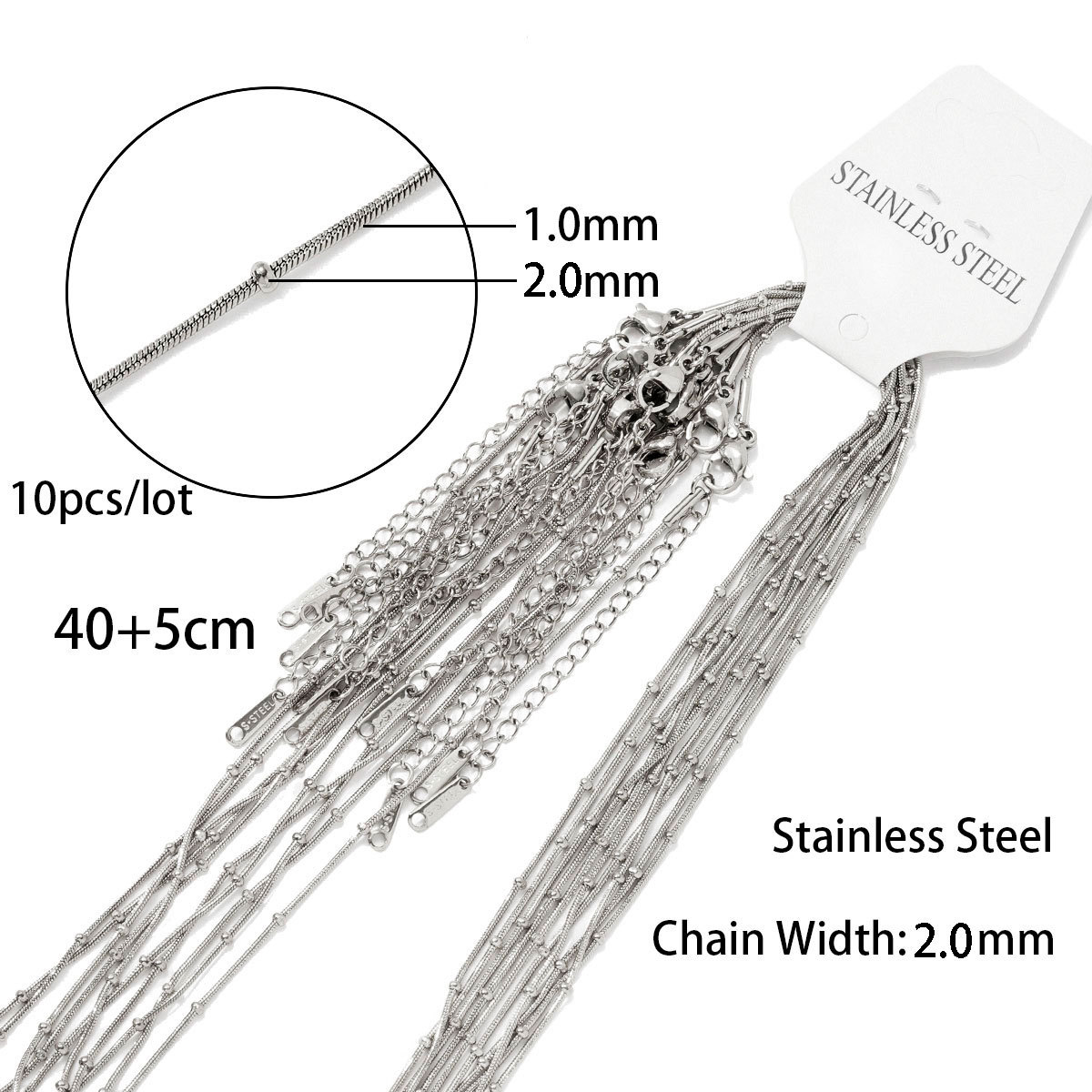 13:09 round snake clip beads 40 5 tip