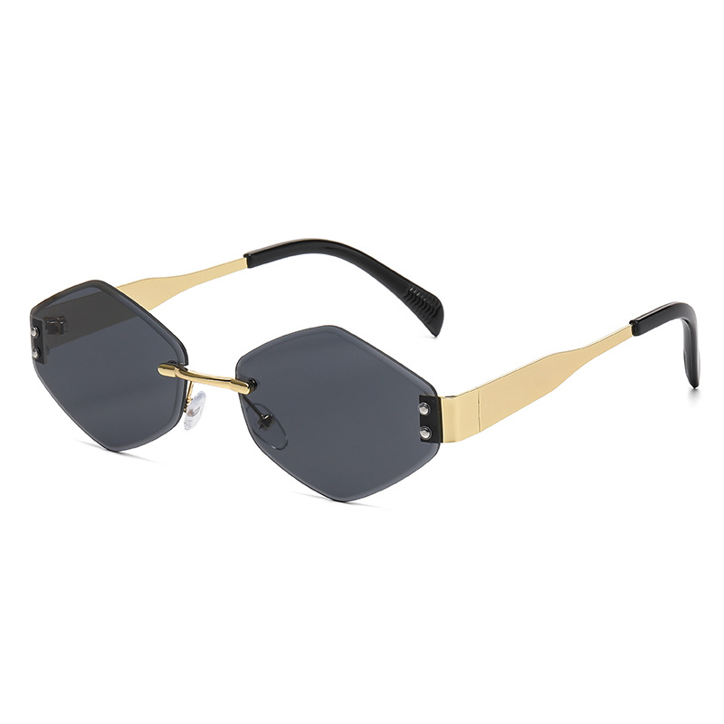 Golden frame black gray lens