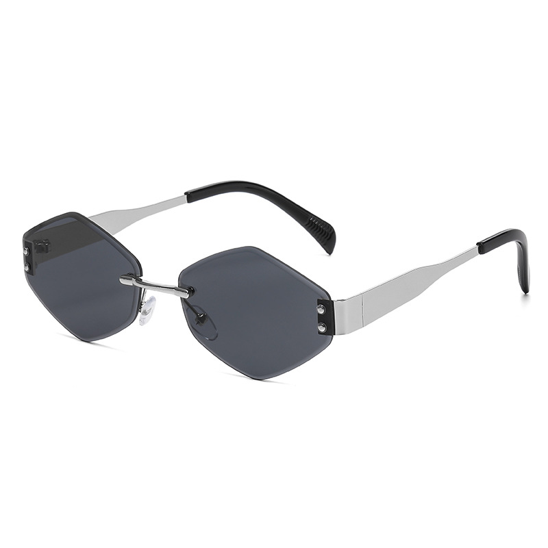 Silver frame black gray lens