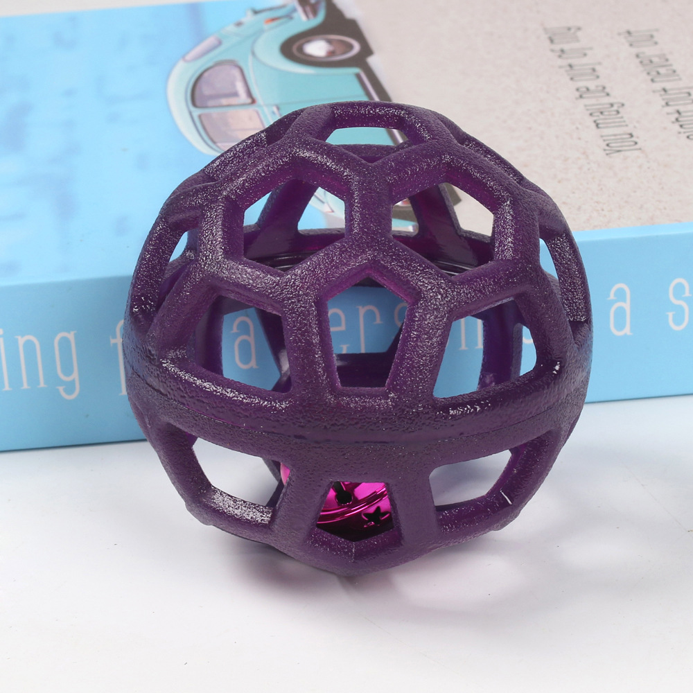 Carved ball with bell purple 50g9cm