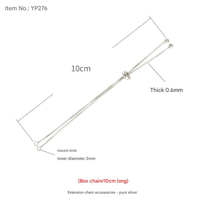 YP276-plain silver 10 chain