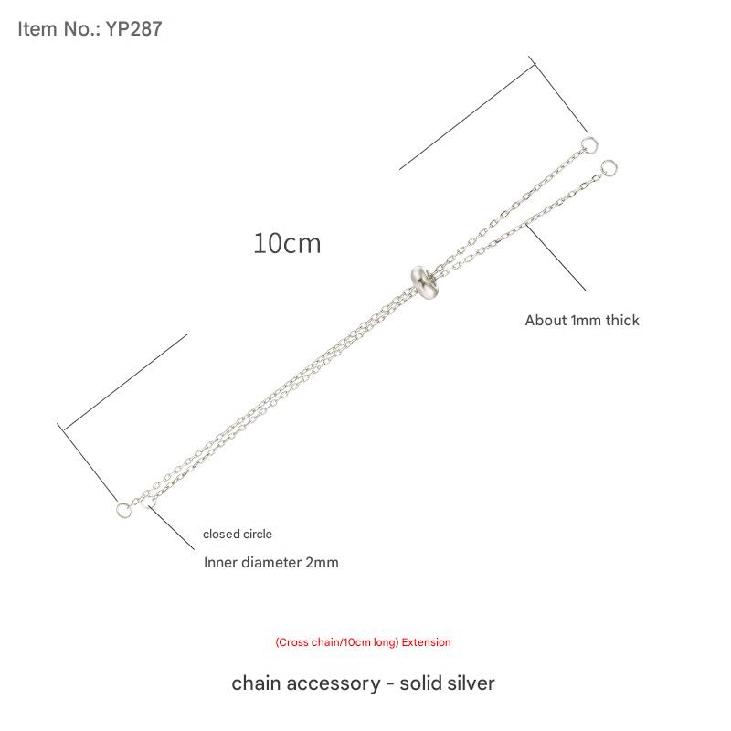 YP287-plain silver 10 chain