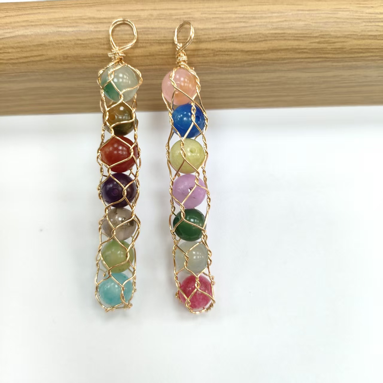 Single pendant golden colorful