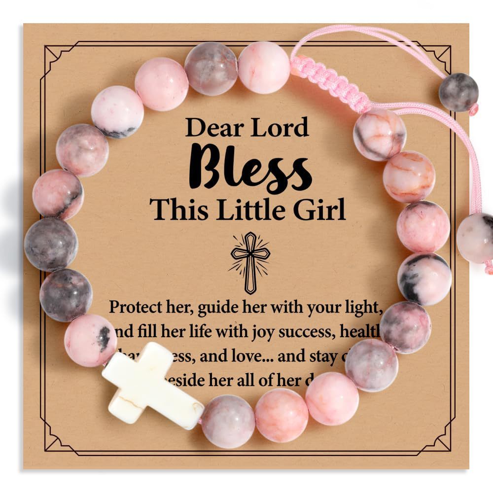 7:Pink zebra weave bless card