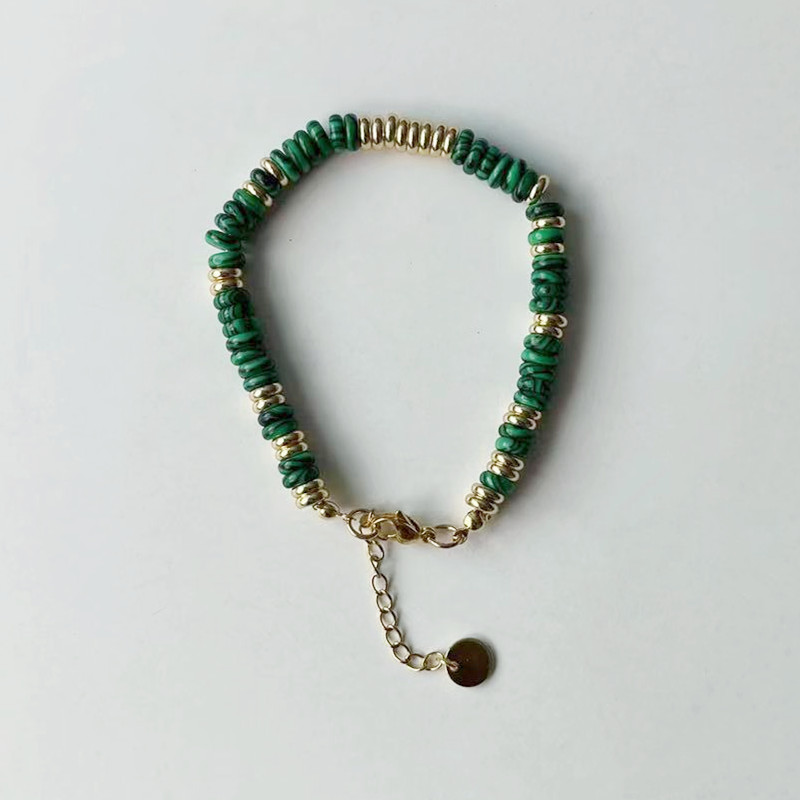 12 Malachite Frisbee Bracelet