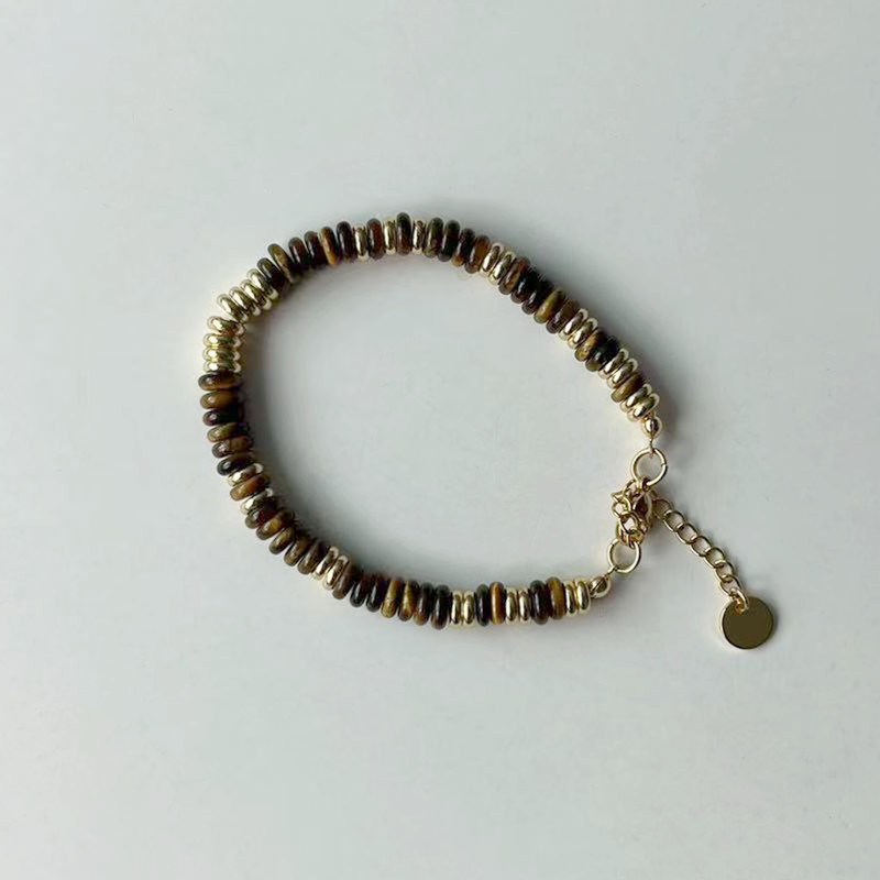 13 Tiger Eye Frisbee Bracelet