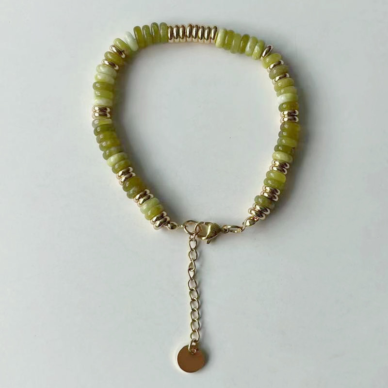 18:Emerald Stone Frisbee Bracelet
