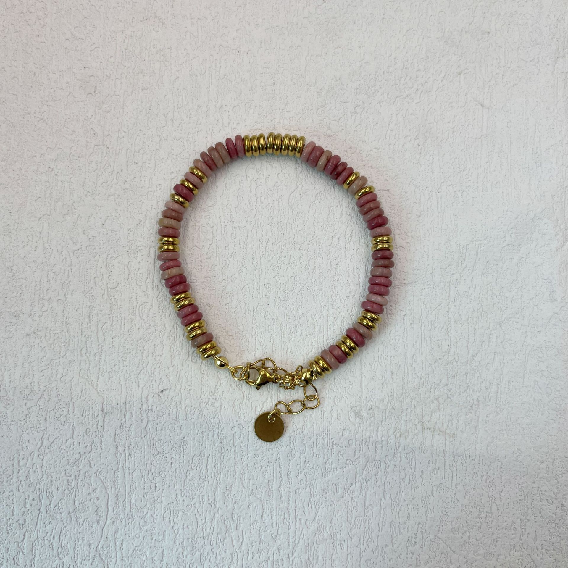 26:Powder Jade Frisbee Bracelet