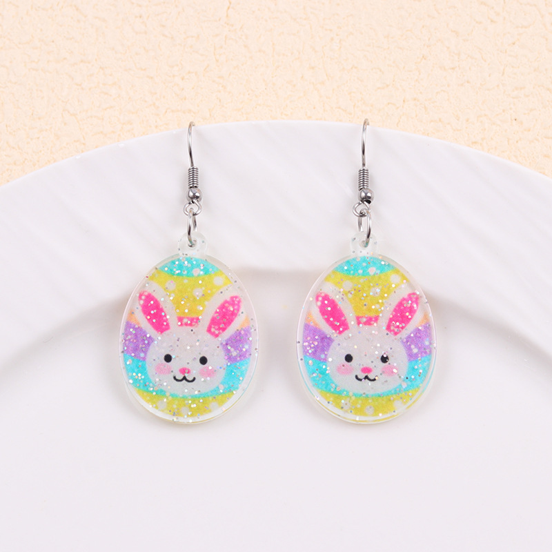 1:Colorful bunny printed easter eggs