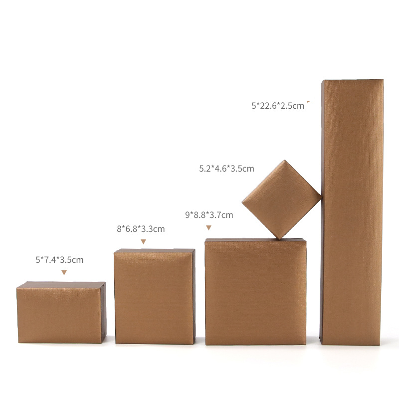 coffee color couple ring box 5*7.4*3.5cm