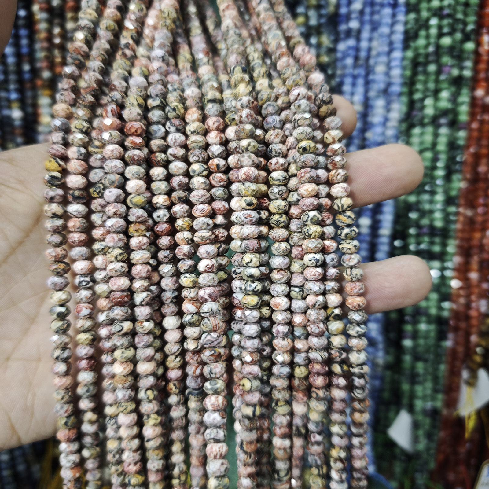 8 red Leopard Skin Stone