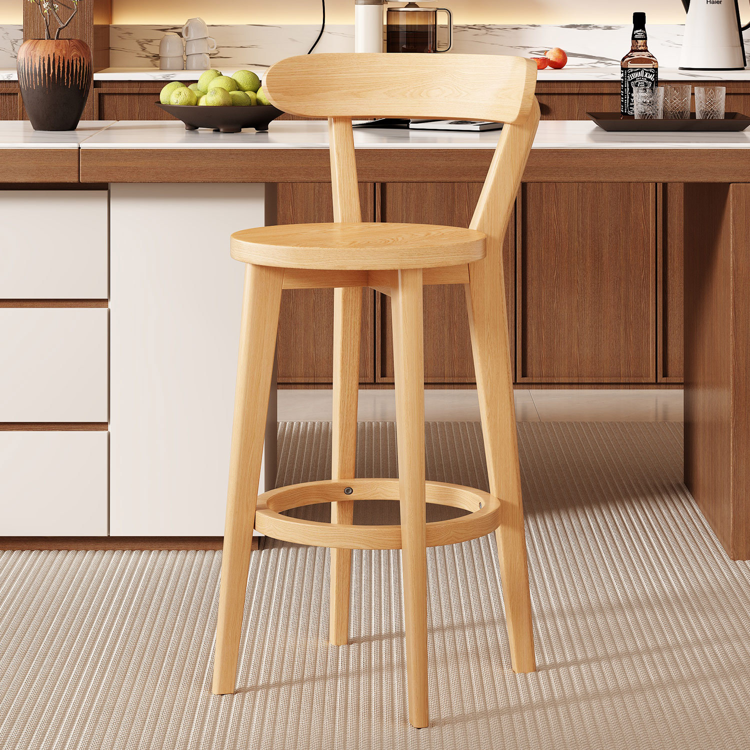 Solid wood color wooden seat board