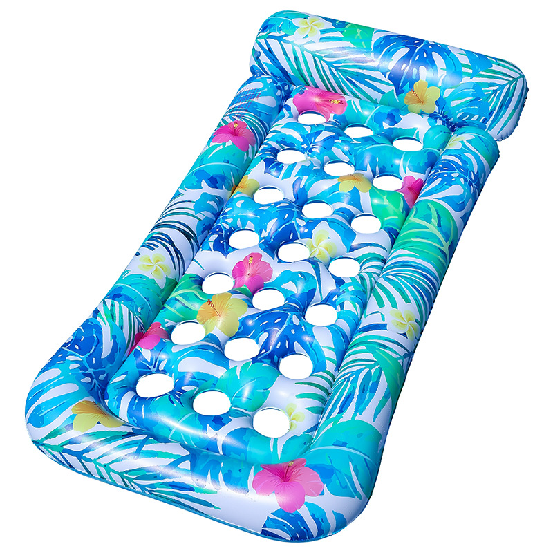 Round hole tropical leaf floating row