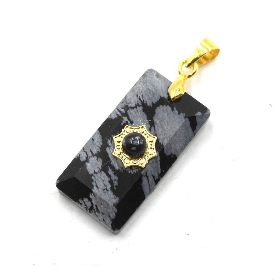 10 obsidienne flocon de neige