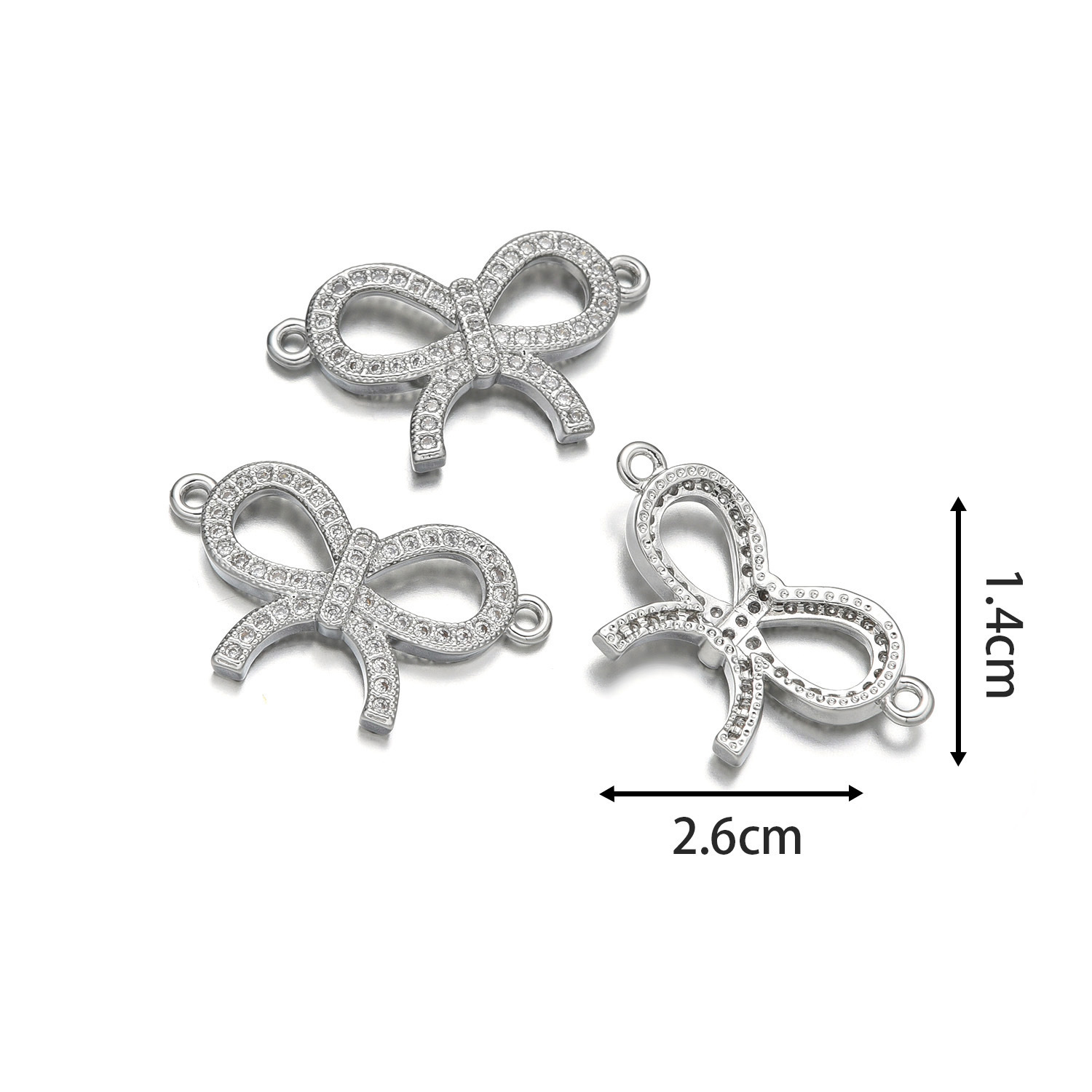 8:Bow tie hand style d (white gold)