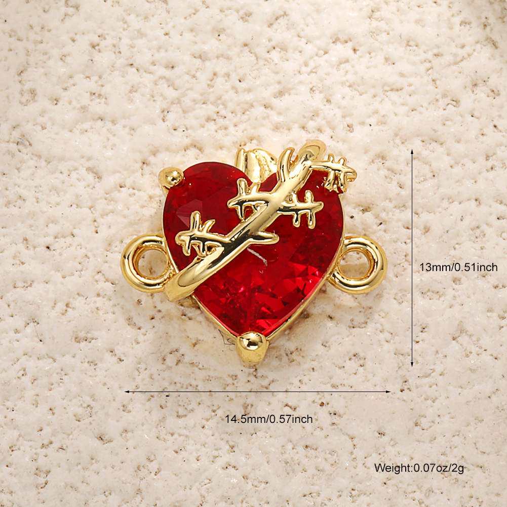 2:A1047 ruby ​​double hanging (excluding chain)