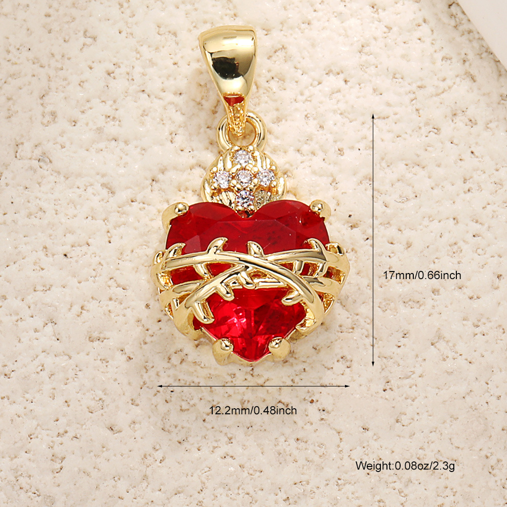 3:A1048 zircon cross pendant (chain not included)